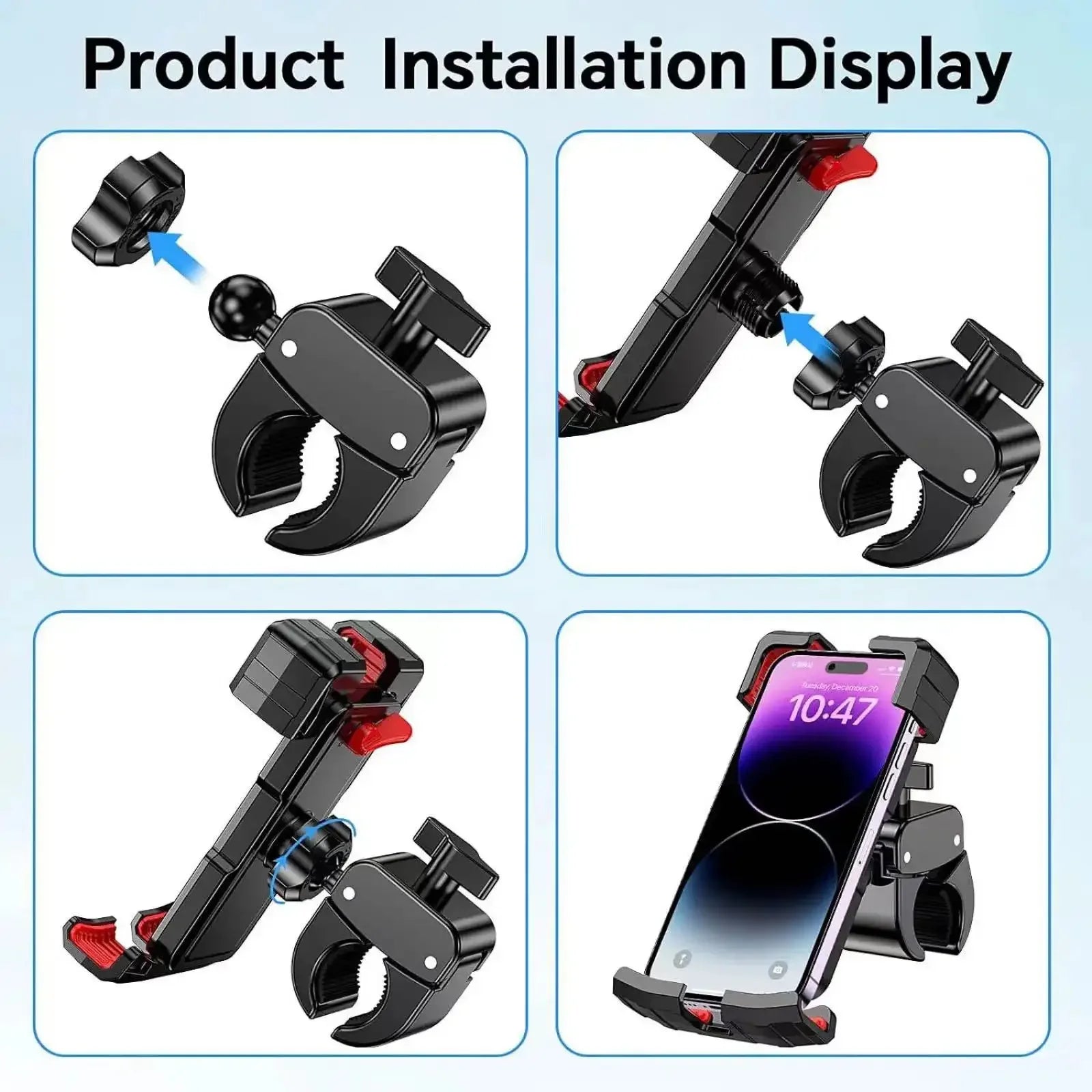 Bicycle Phone Holder MTB Road Mountain Cycling Bracket Motorcycle Mobile Cellphone Support Stand Mount Gps for Bike Accessories